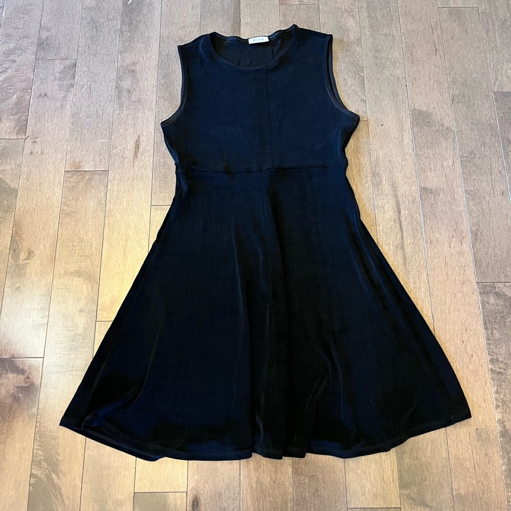 Women’s Black Jersey Tank Dress Vintage AZ.U.R. Medium